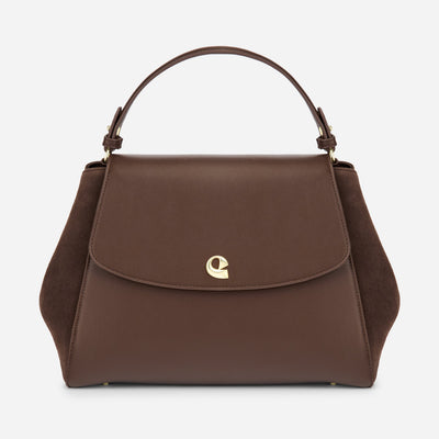 Sac Aura Spacieuse - Suede Chocolat