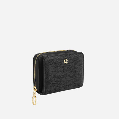 Portefeuille Aura grainé - noir