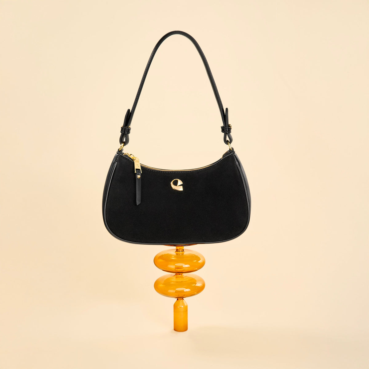 Sac Lune - suede noir