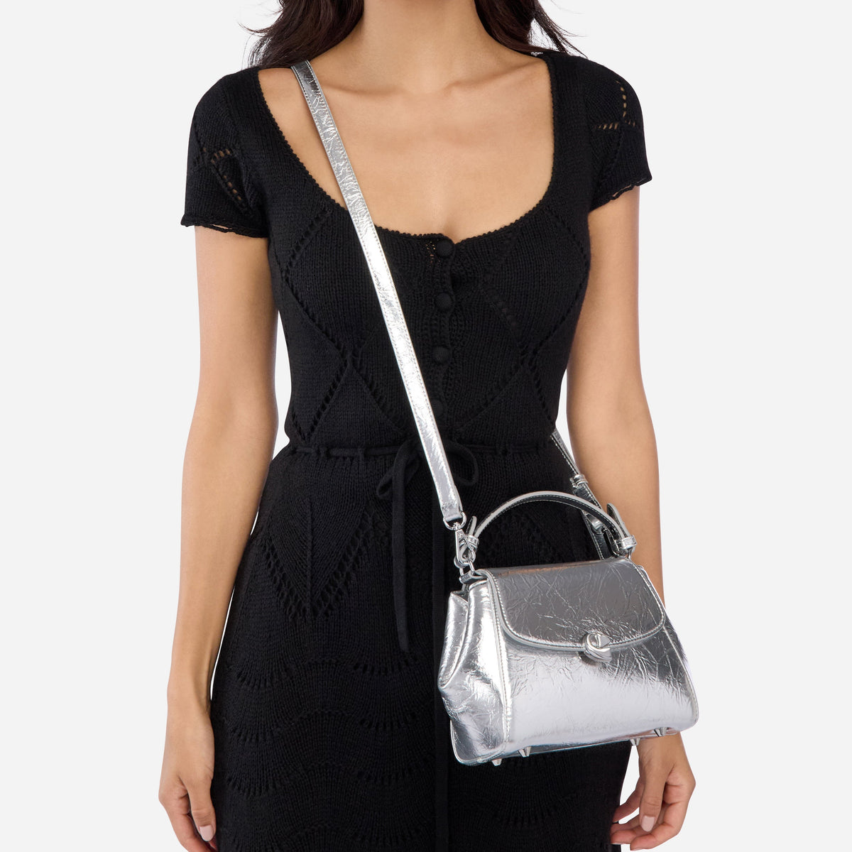 Sac Aura précieuse naplack argenté