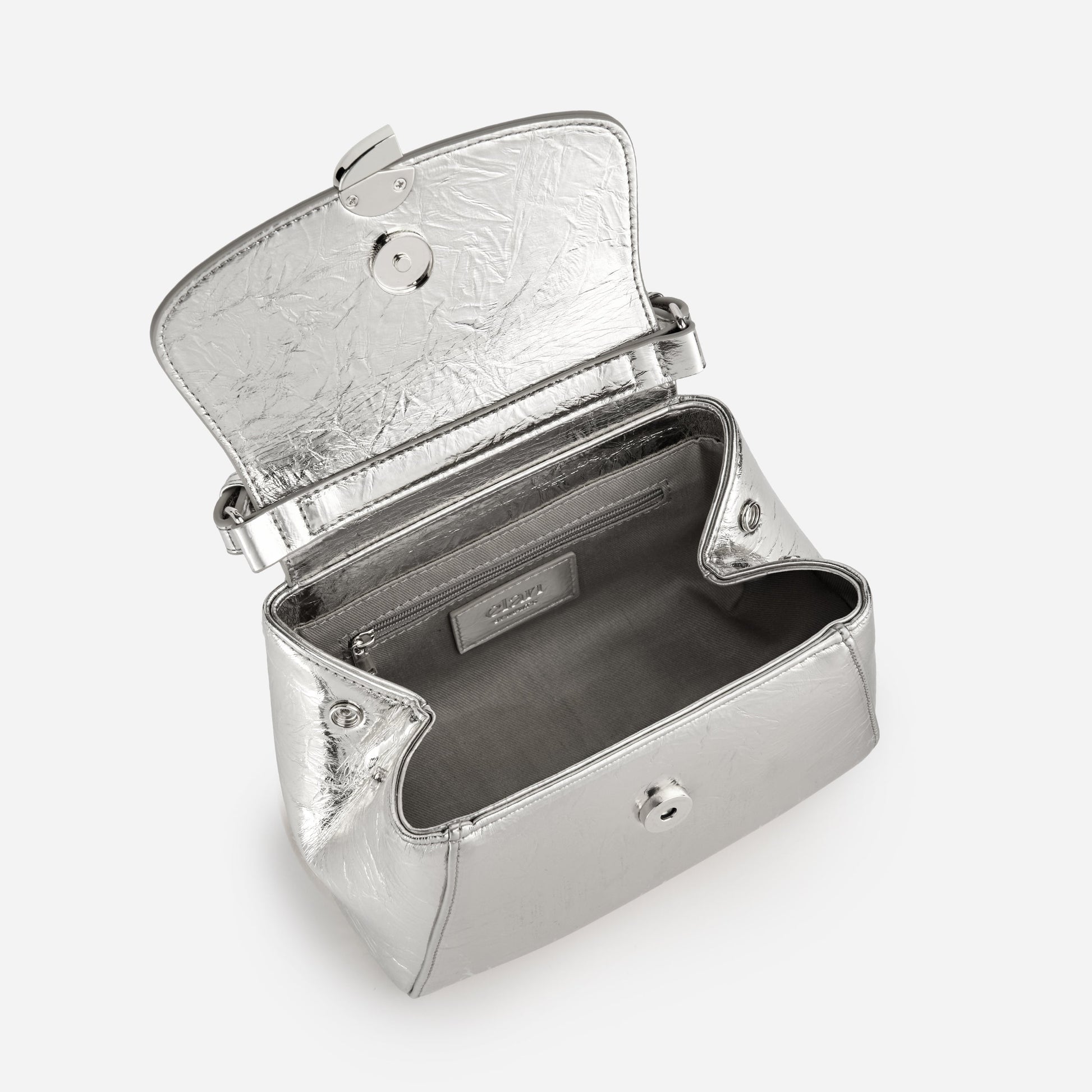 Sac Aura précieuse naplack argenté