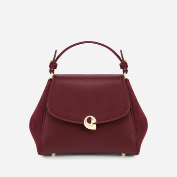 Sac Aura Précieuse - Suede burgundy
