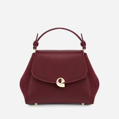 Sac Aura Précieuse - Suede burgundy