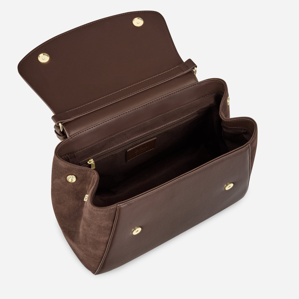 Sac Aura Spacieuse - Suede Chocolat