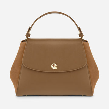 Sac Aura spacieuse - Suede camel