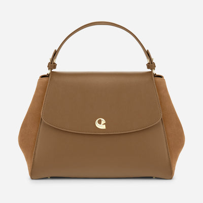 Sac Aura spacieuse - Suede camel