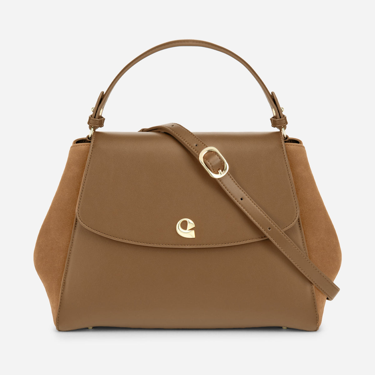 Sac Aura spacieuse - Suede camel