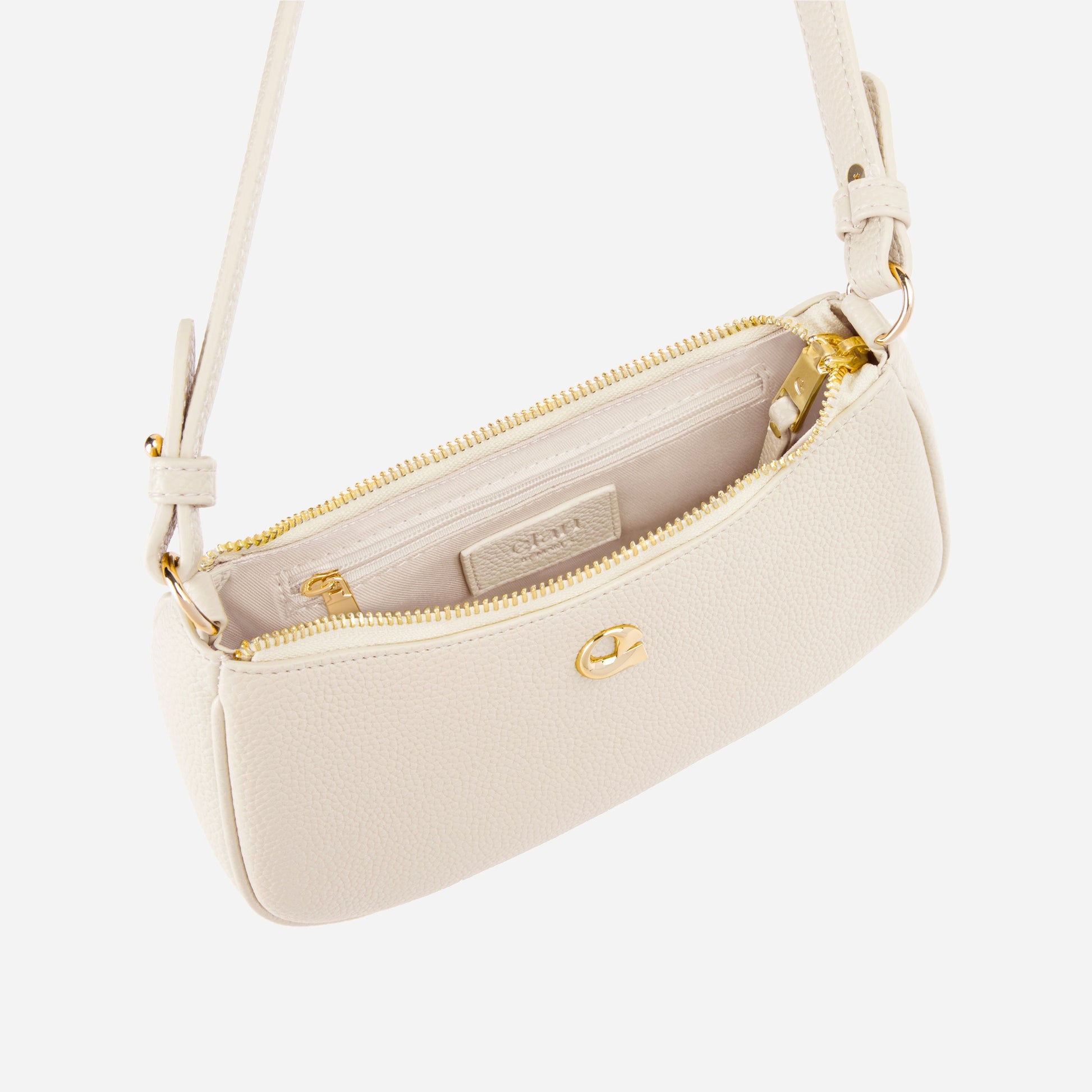 Sac Lune grainé - blanc cassé