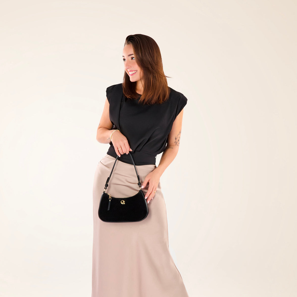 Sac Lune - suede noir