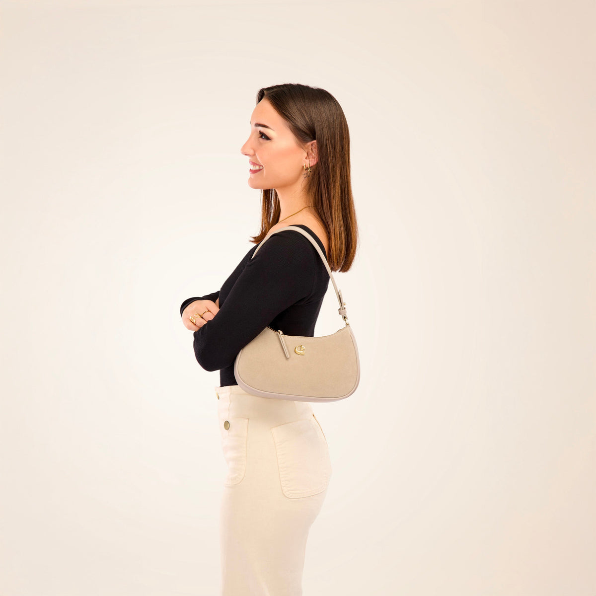 Sac Lune - suede sable