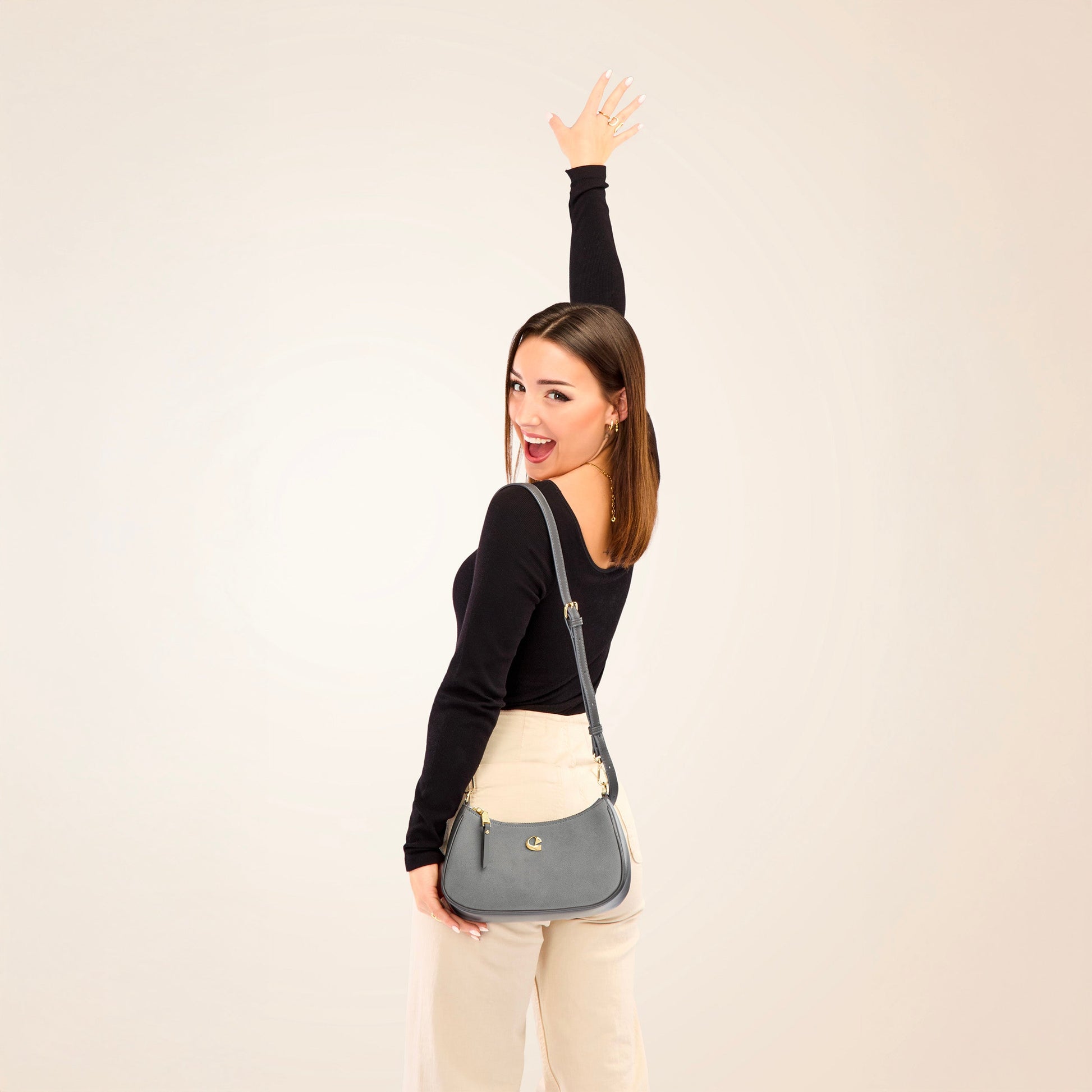 Sac Lune - suede gris graphite