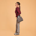 Sac Céleste mini Suede - gris graphite