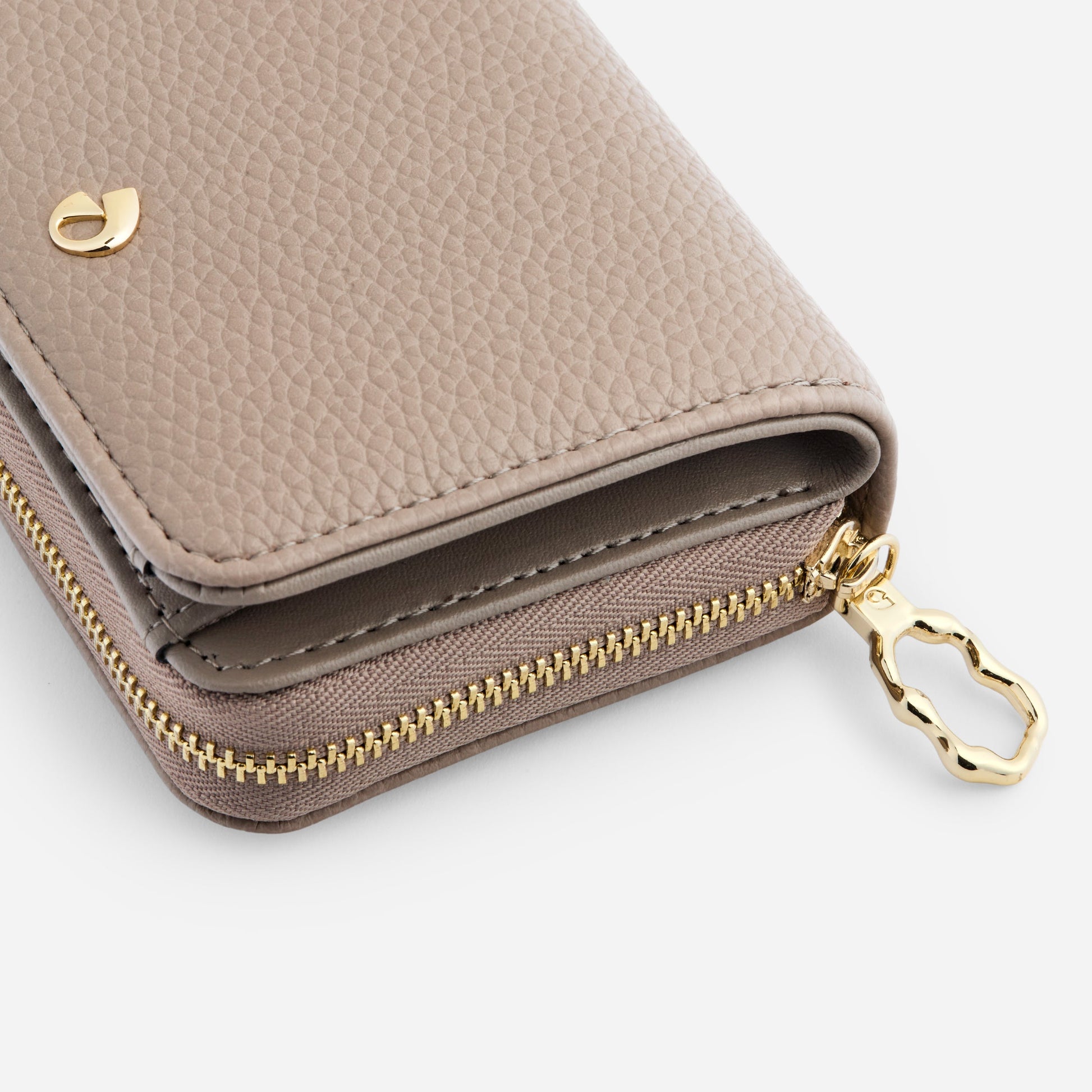 Portefeuille Aura grainé - beige