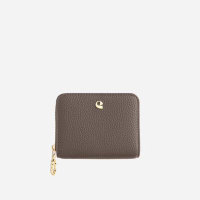 Portefeuille Aura grainé - taupe