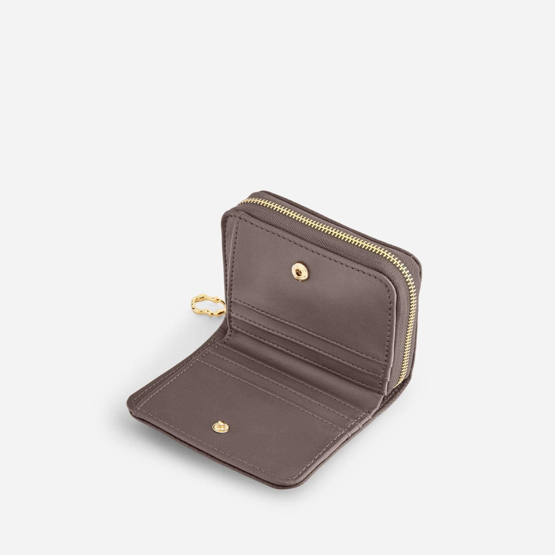 Portefeuille Aura grainé - taupe