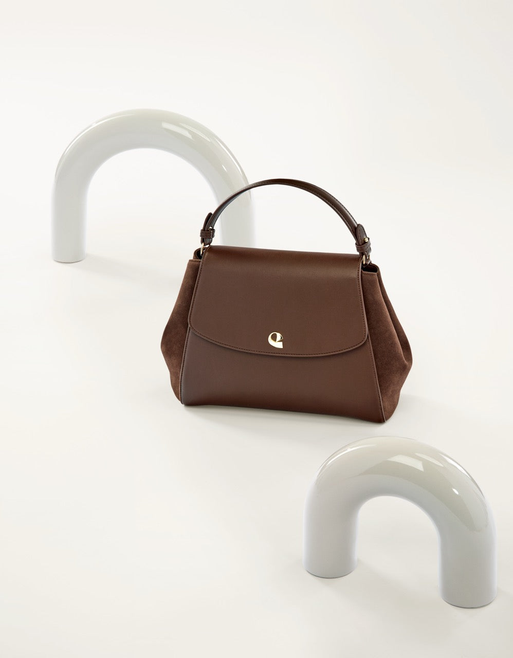 Sac Aura Spacieuse - Suede Chocolat